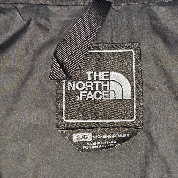 The North Face 550 Goose Down Puffer Vest Women Size L Black Quilted Full Zip - Picture 4 of 13